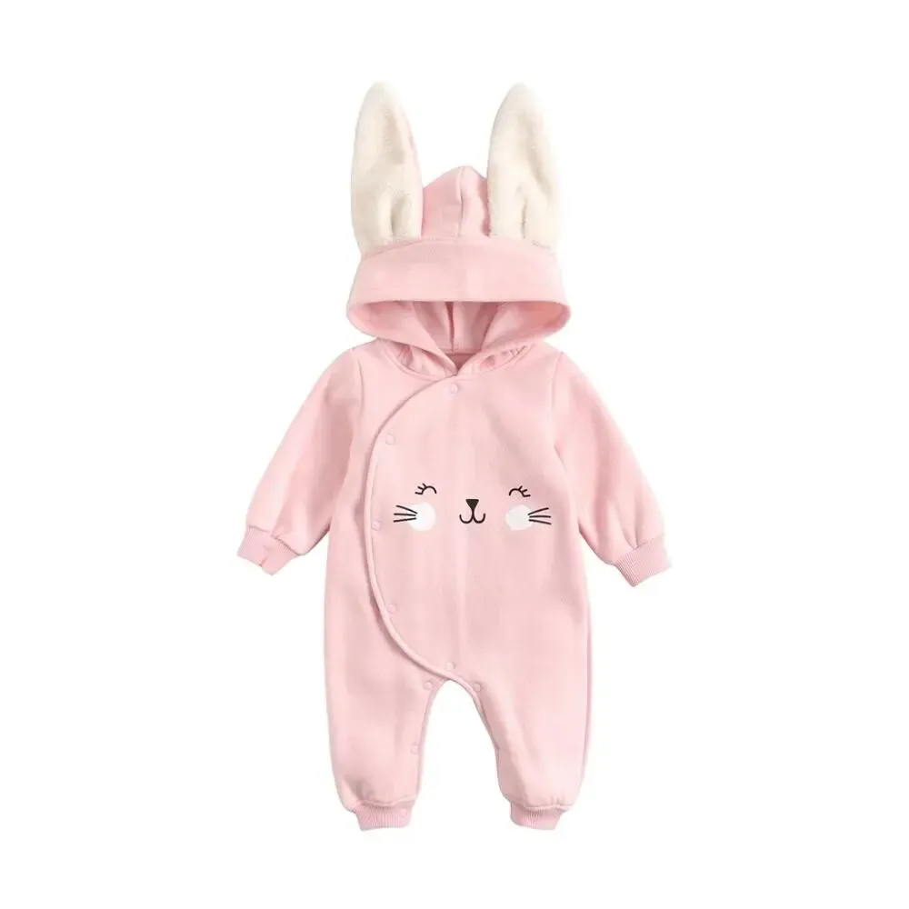 0-3T New Fall Cute Cartoon Infant Toddler Hoodies BabyBoy Autumn Clothing Hooded Romper Jumper Toddler Baby Hoodies