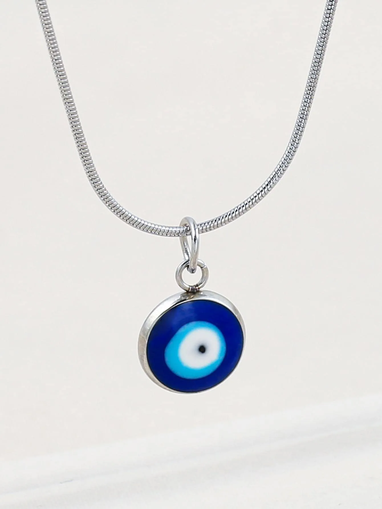 1pc Fashion Stainless Steel Eye Pendant Necklace For Women For Daily Decoration