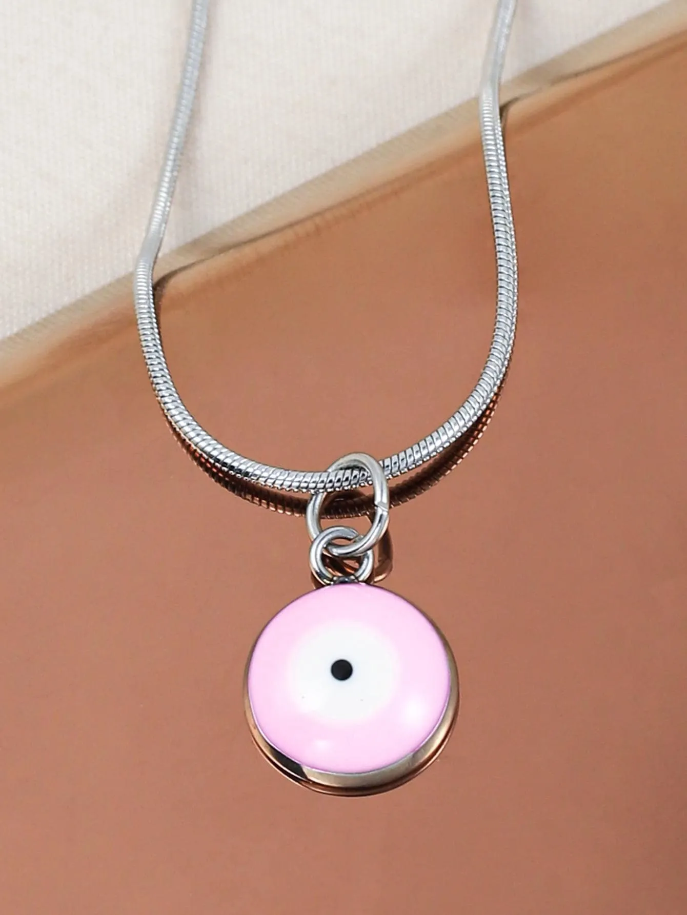 1pc Fashion Stainless Steel Eye Pendant Necklace For Women For Daily Decoration