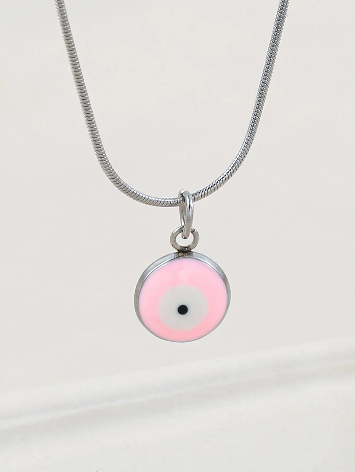 1pc Fashion Stainless Steel Eye Pendant Necklace For Women For Daily Decoration