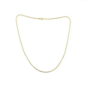 22K Multi Tone Gold Chain W/ Textured Link Pattern & Bead-Like Accents
