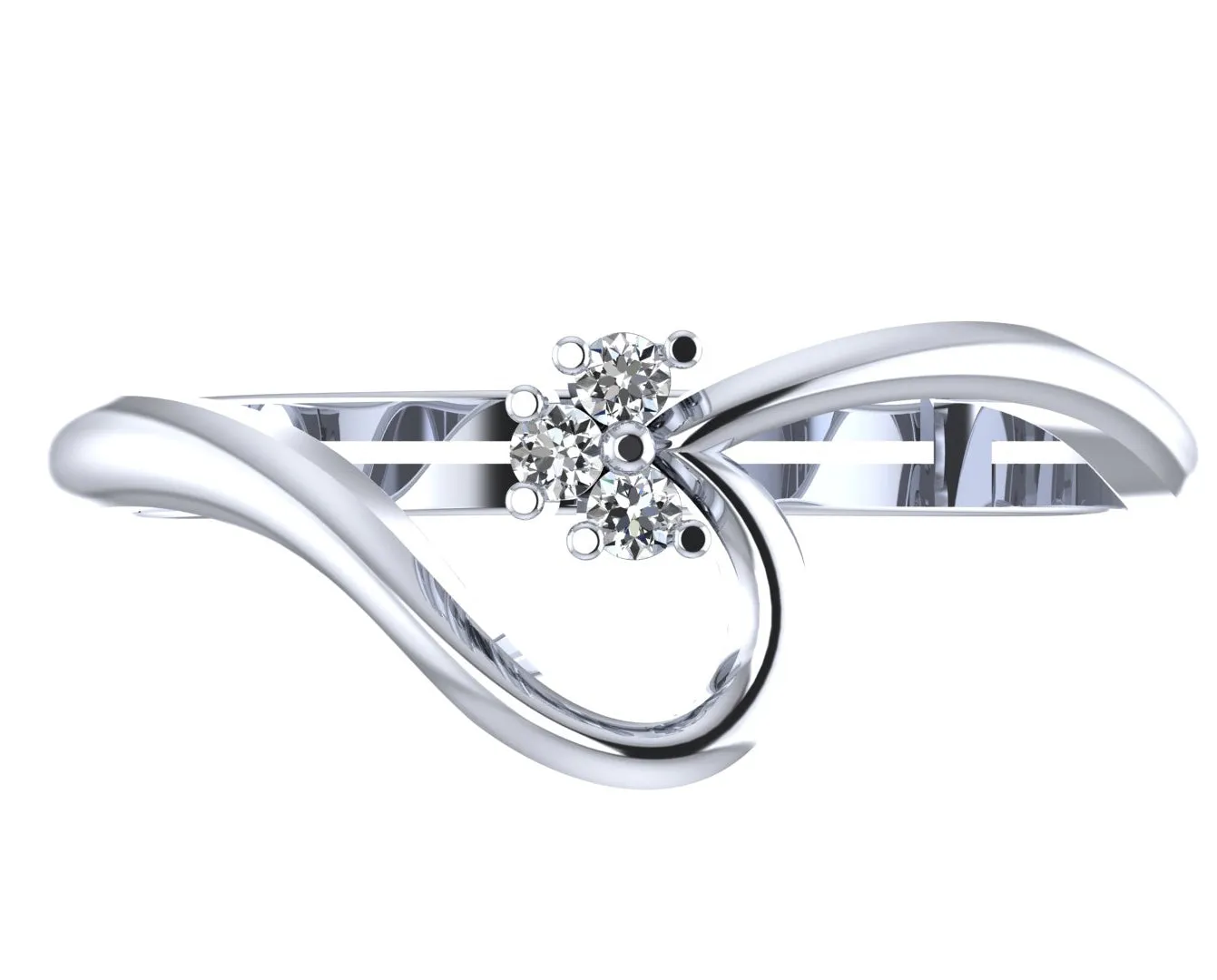 925 Sterling Silver Adjustable Crystal Adjustable Ring for Women