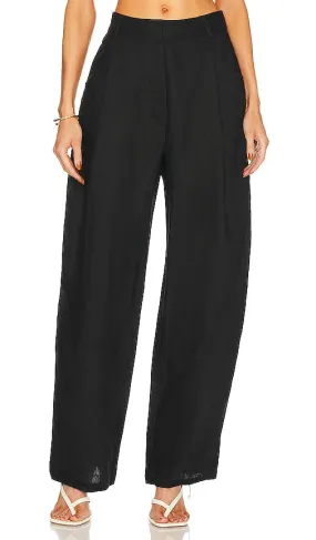 AEXAE Linen Trousers in Black