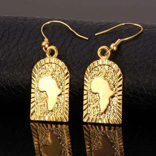 Africa Map Earrings For Women