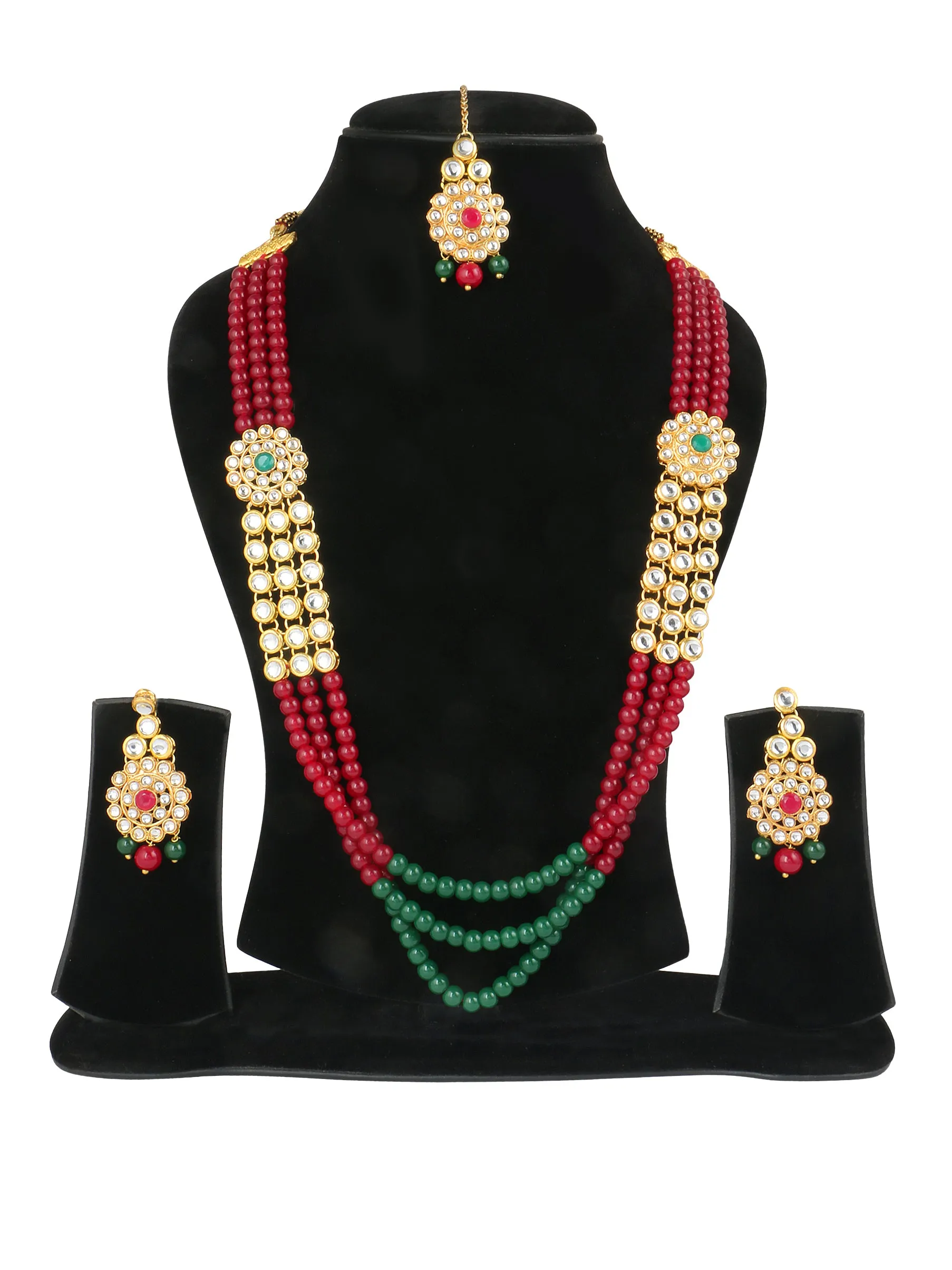 Antique Rani Haar Kundan Necklace Set for Women
