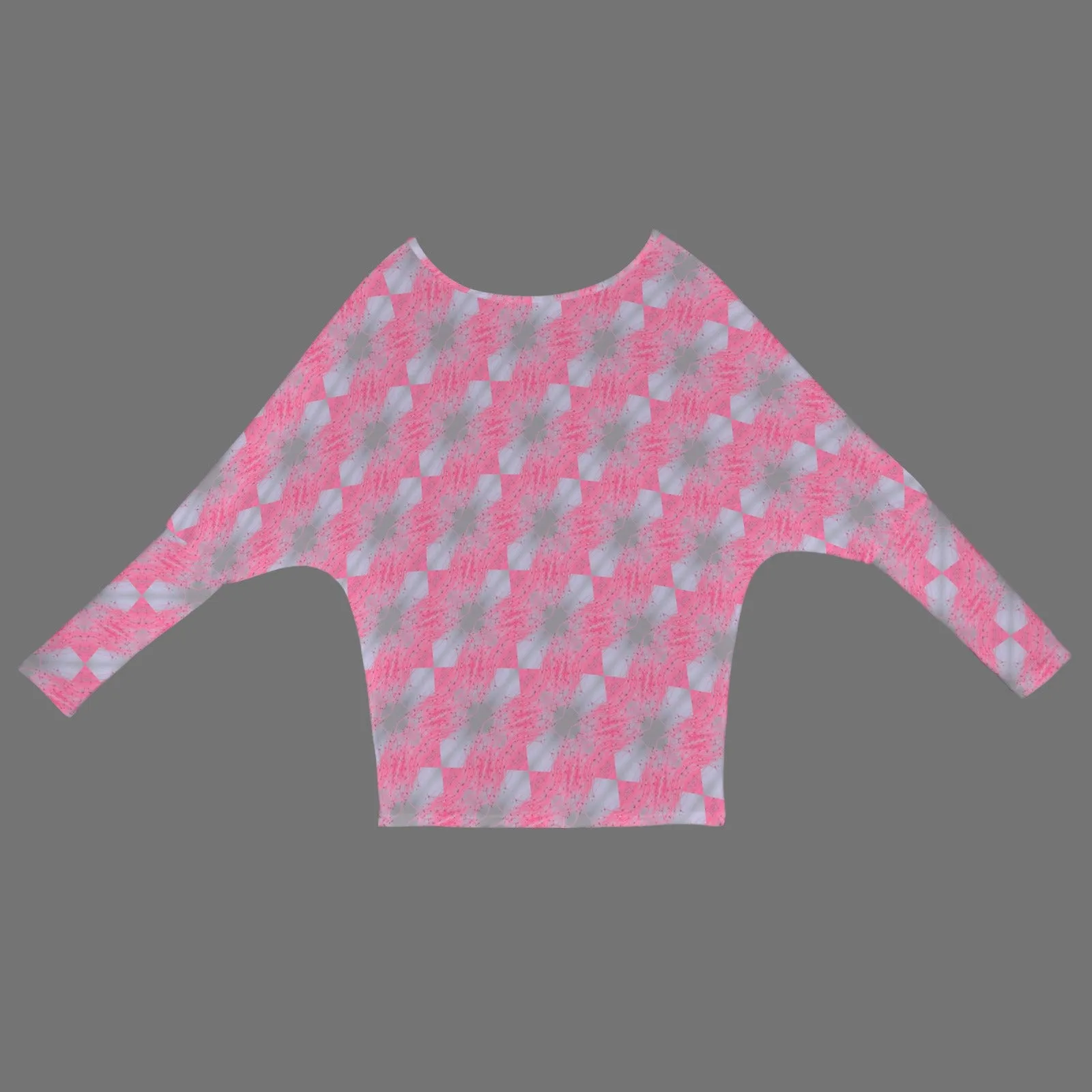 Batwing Long Sleeve Sweater Pink and Periwinkle Butterfly Balm