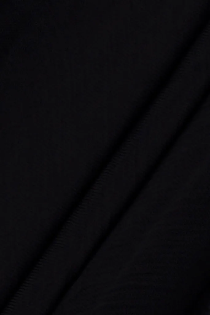 Black & Gold Border Chiffon Fabric