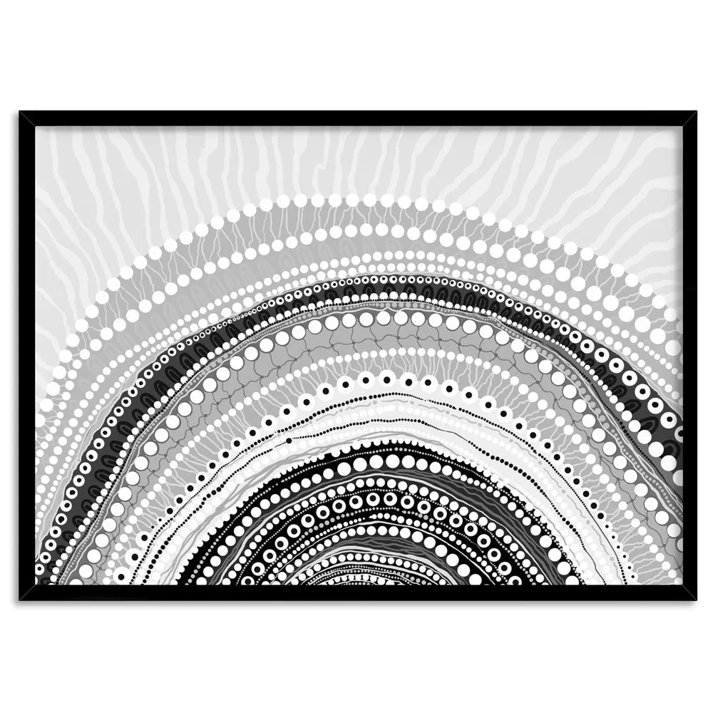 Blooming Female in Landscape B&W - Art Print by Leah Cummins