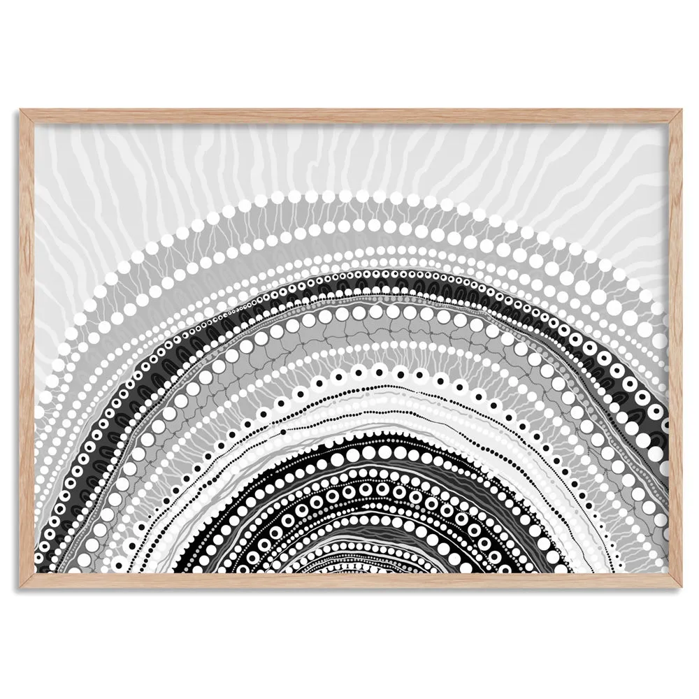 Blooming Female in Landscape B&W - Art Print by Leah Cummins