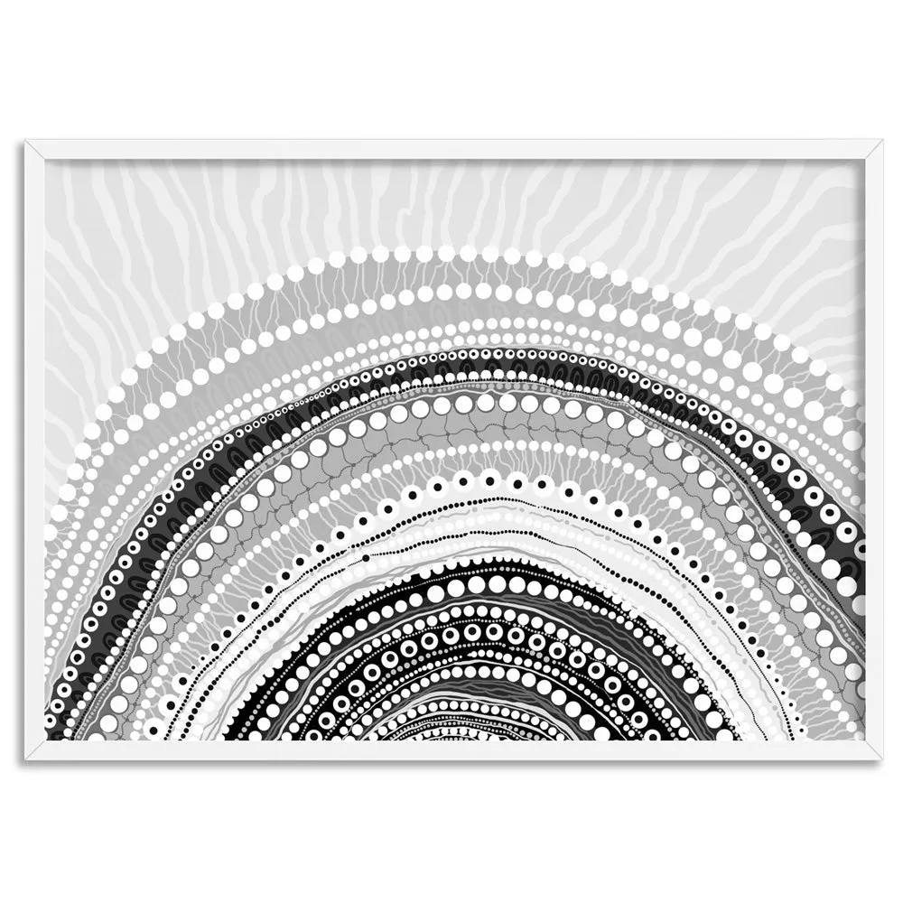 Blooming Female in Landscape B&W - Art Print by Leah Cummins