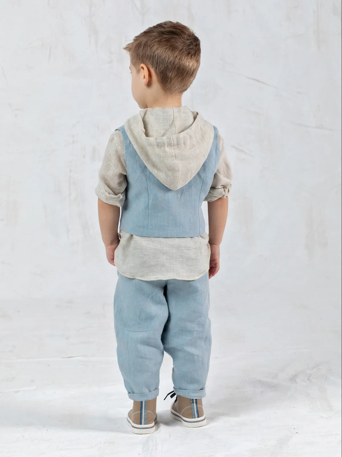 Boy's Boho linen outfit set 4pcs – ANTINOOS
