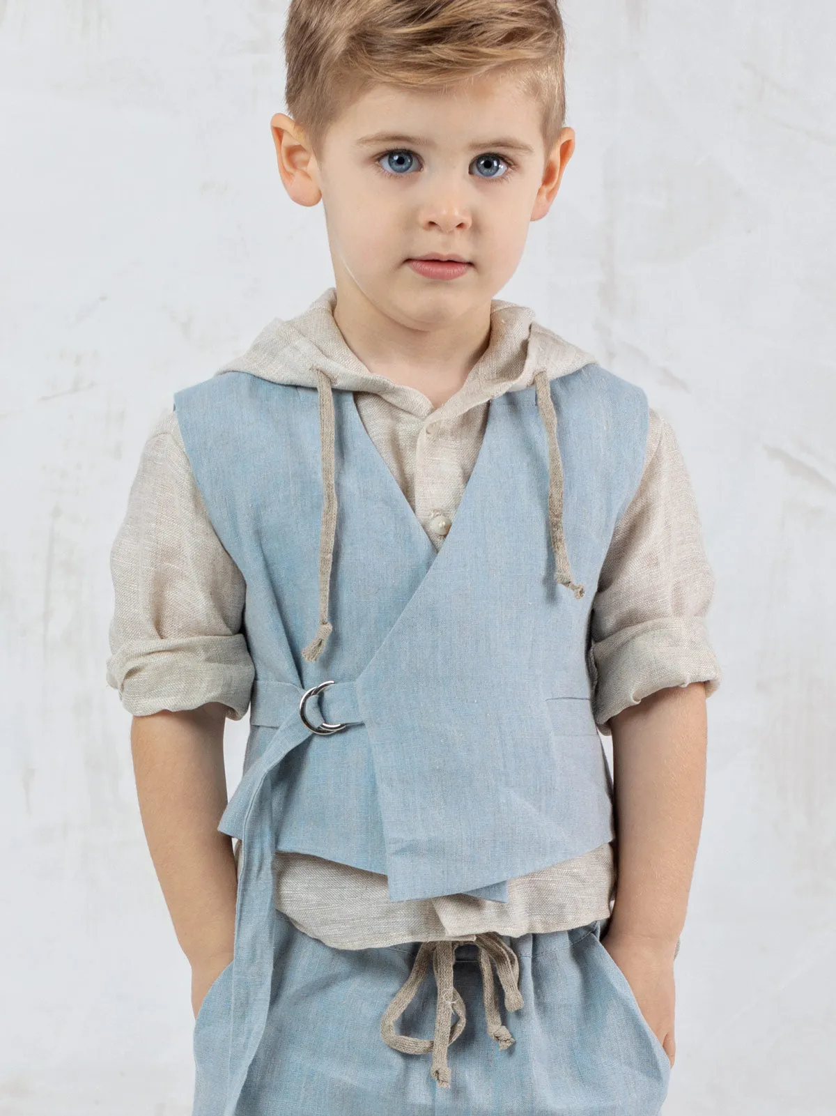 Boy's Boho linen outfit set 4pcs – ANTINOOS