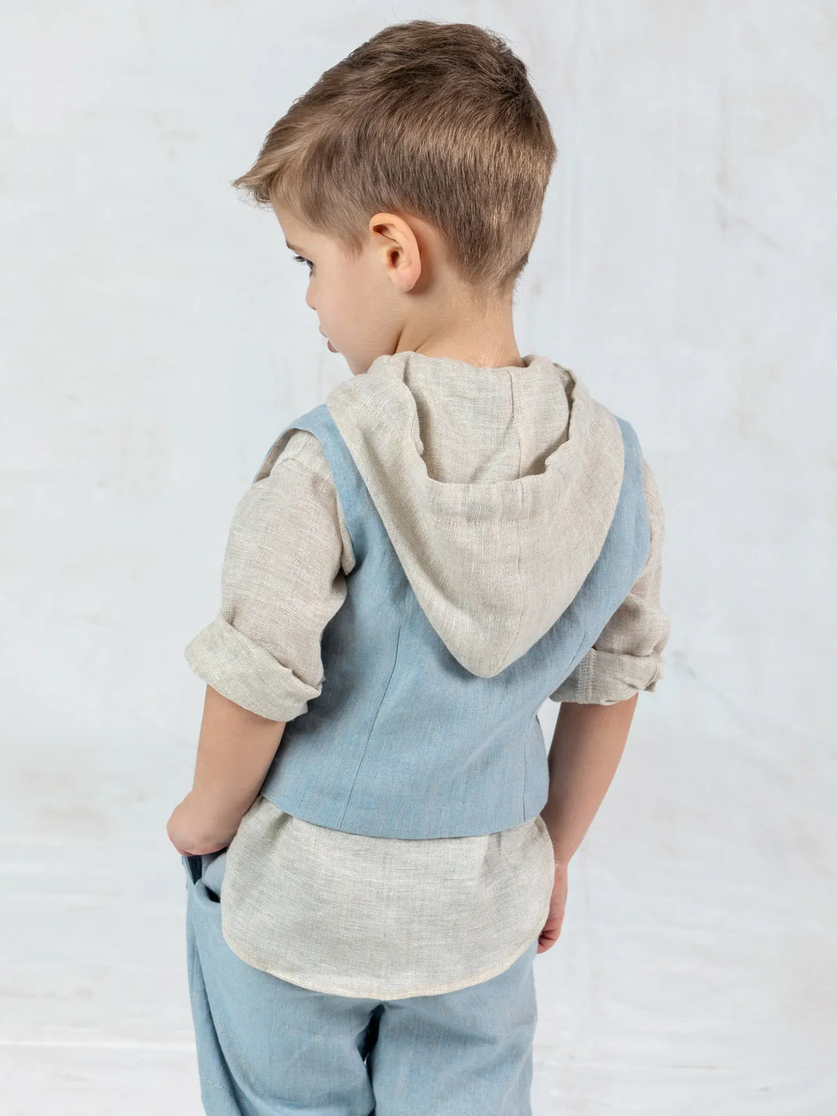 Boy's Boho linen outfit set 4pcs – ANTINOOS