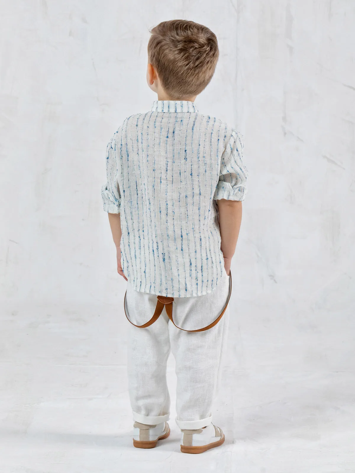 Boy's linen outfit set 4pcs – NIREAS