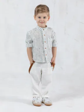 Boy's linen outfit set 4pcs – NIREAS