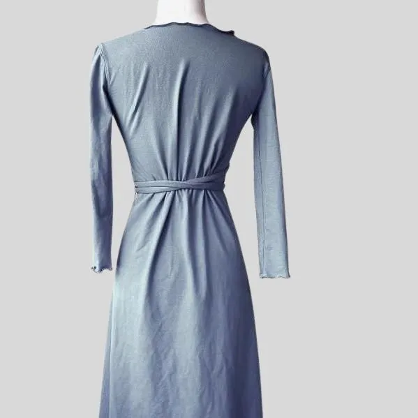 Classic wrap dress with long sleeves