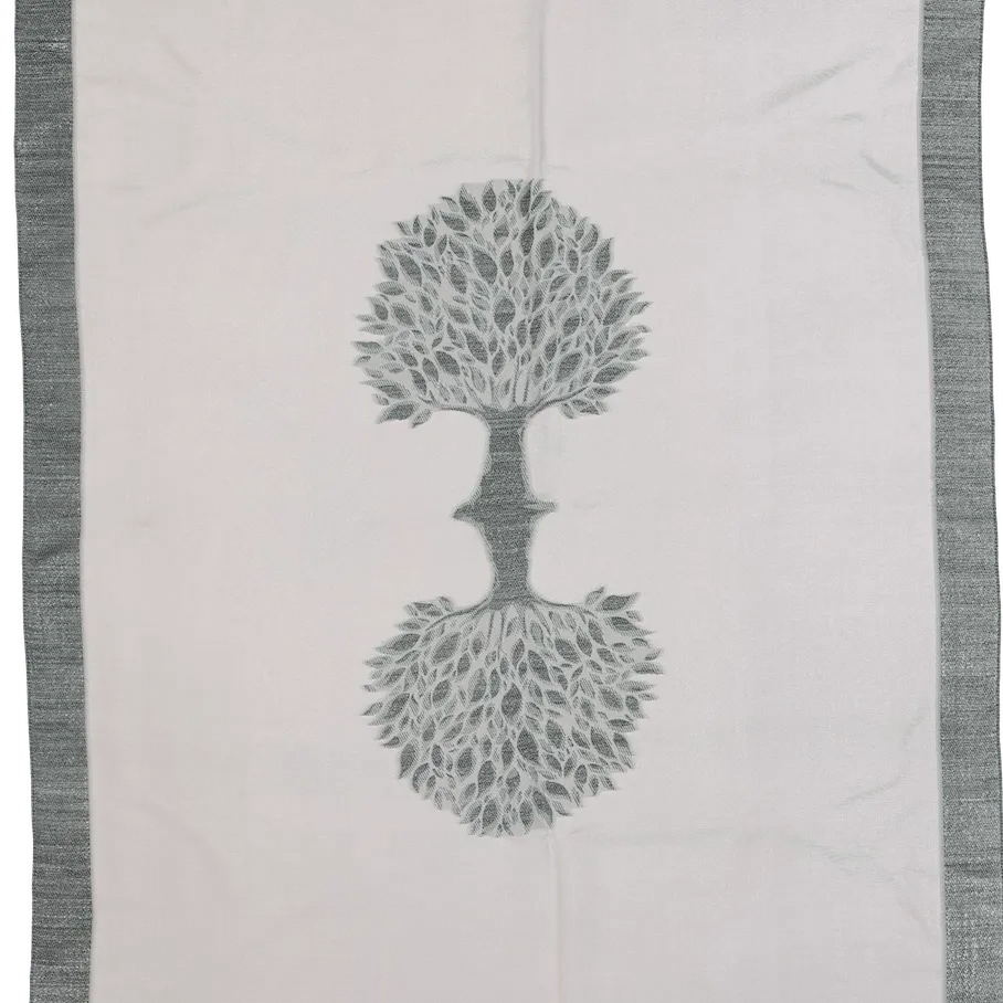 Como Silks White/Grey Waves Bianco Nero