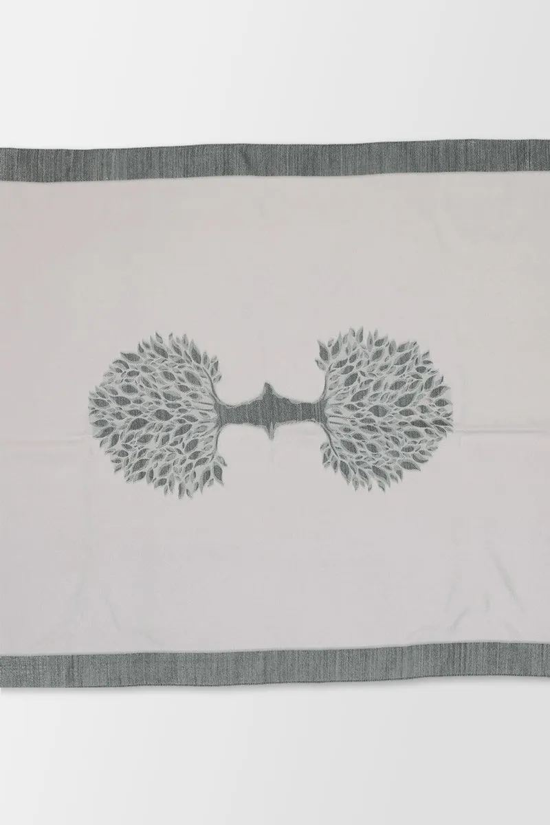 Como Silks White/Grey Waves Bianco Nero