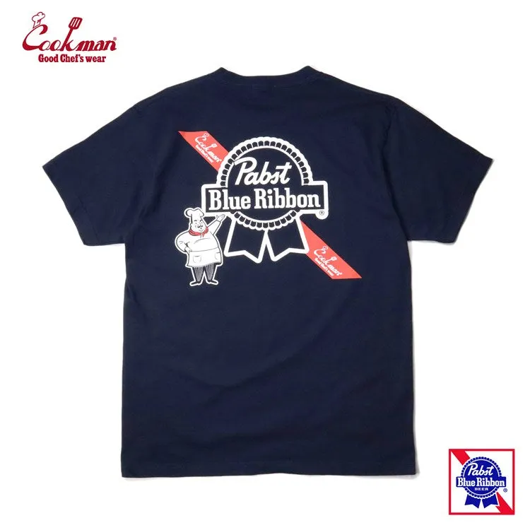 Cookman T-shirts - Pabst Ribbon Chef : Navy