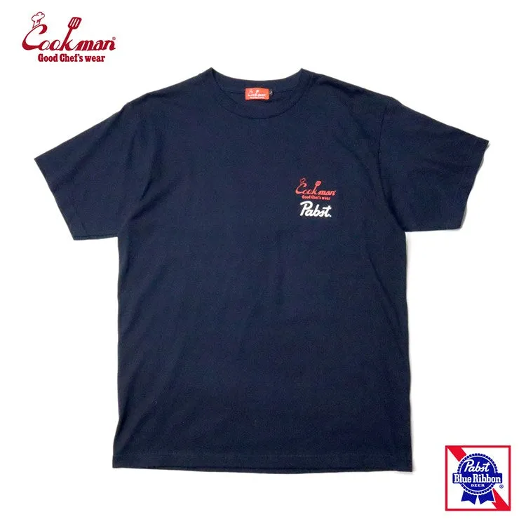 Cookman T-shirts - Pabst Ribbon Chef : Navy