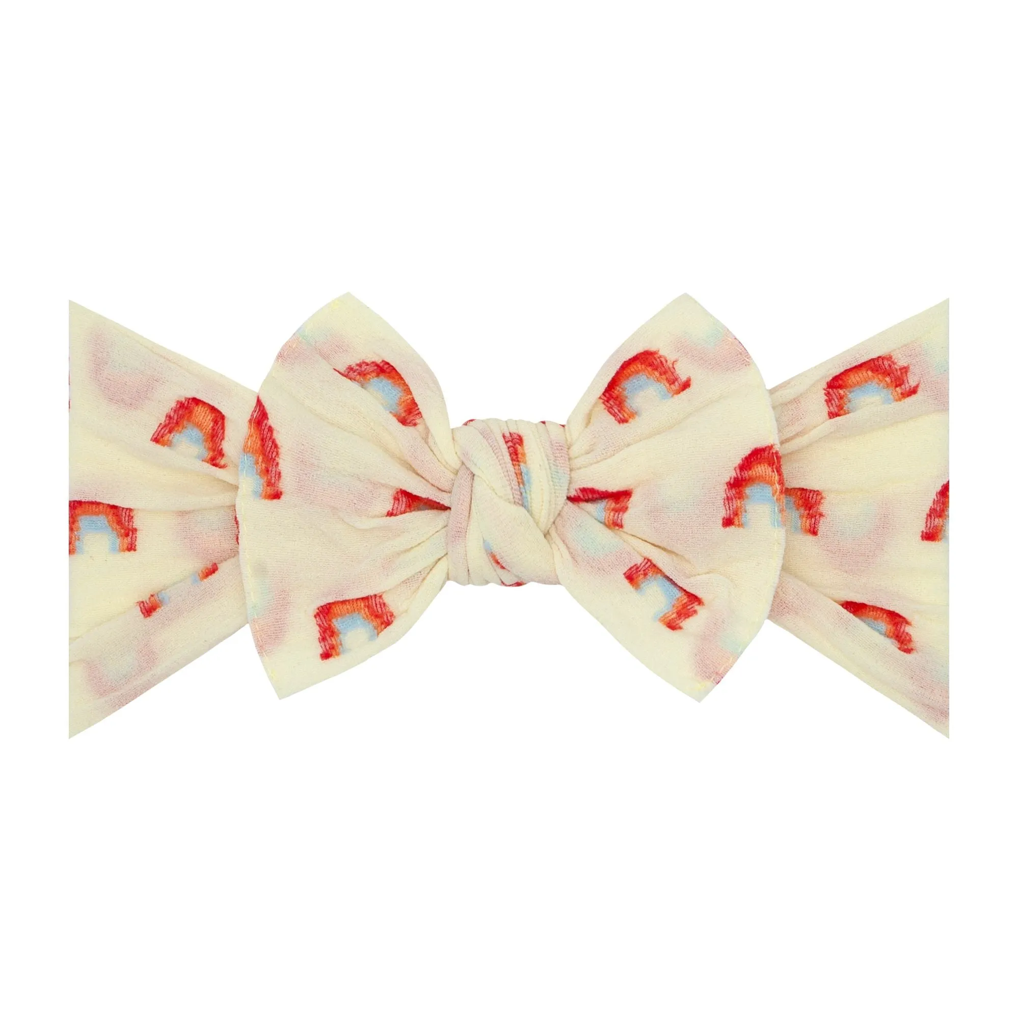 Daffodil Pastel Rainbow Shabby Knot Headband