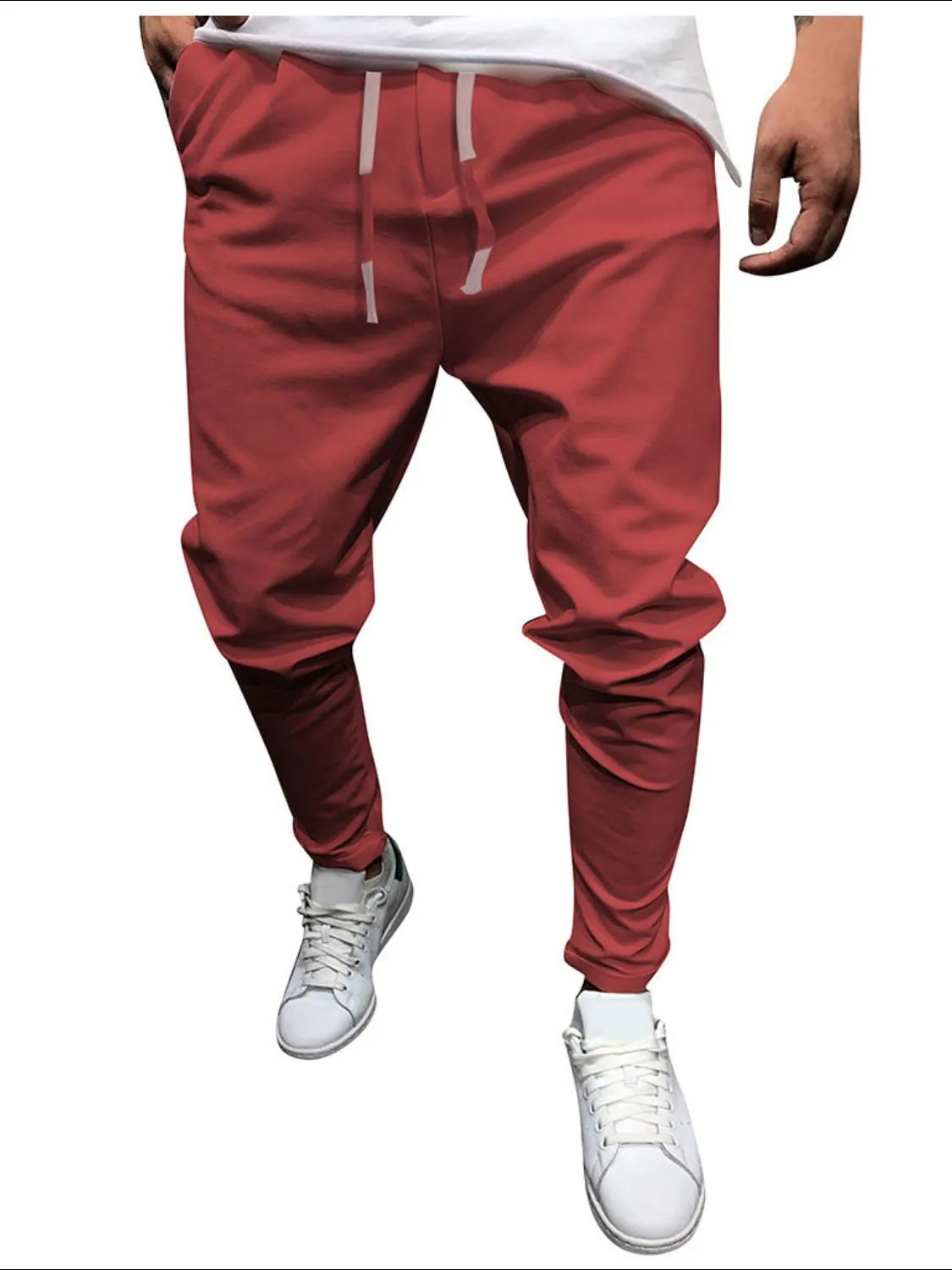Drawstring Casual Cropped Slim Pants