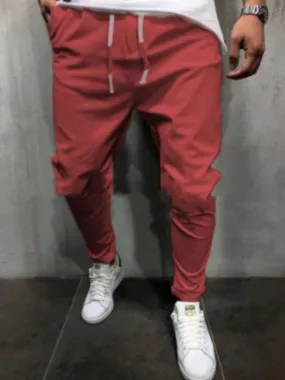 Drawstring Casual Cropped Slim Pants