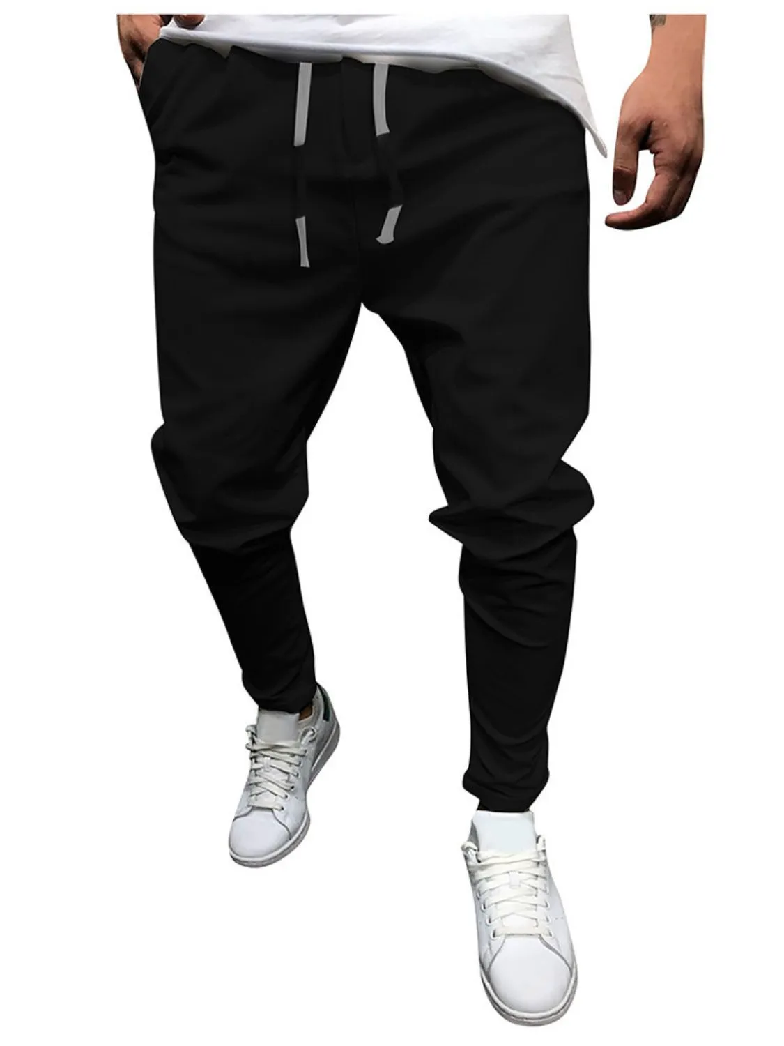 Drawstring Casual Cropped Slim Pants