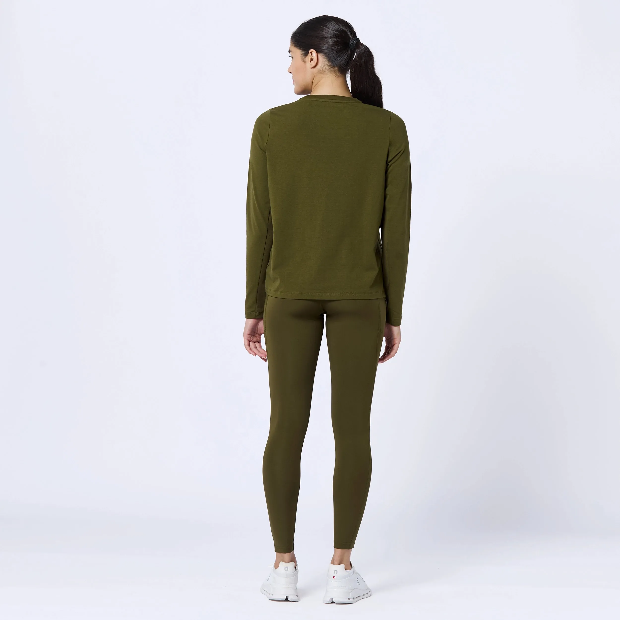 Essential Full Sleeves Tee - Dark Olive