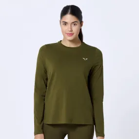 Essential Full Sleeves Tee - Dark Olive