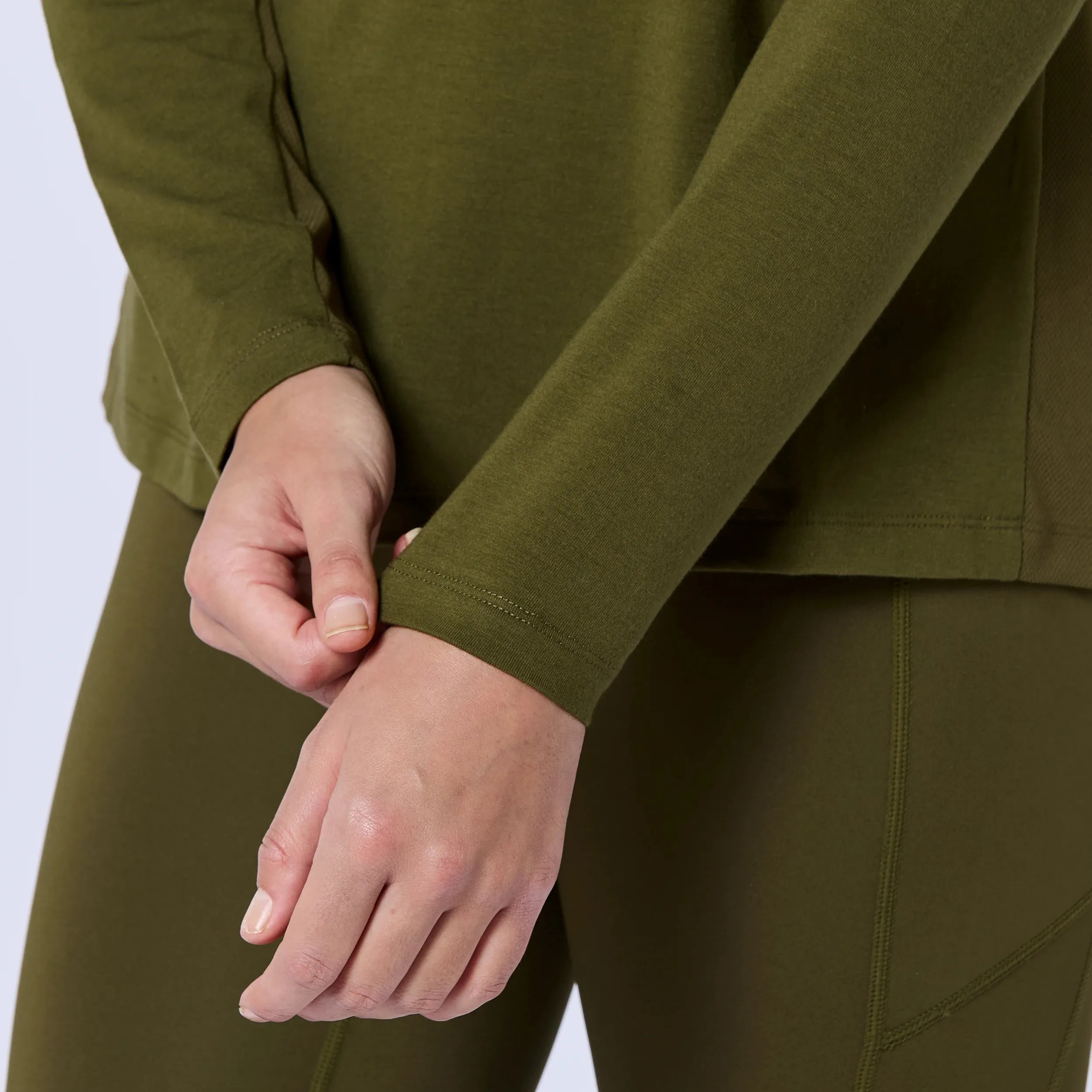 Essential Full Sleeves Tee - Dark Olive