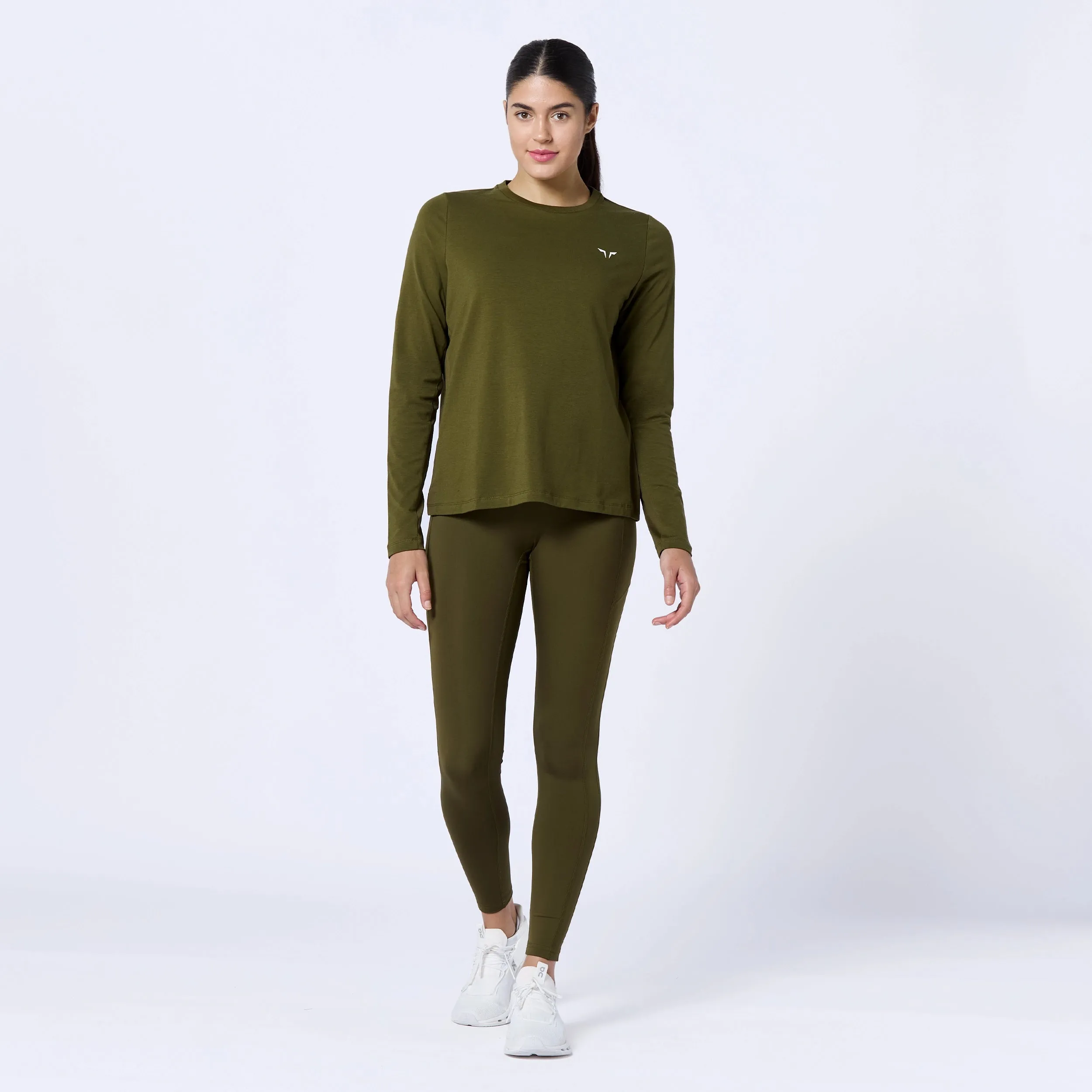 Essential Full Sleeves Tee - Dark Olive