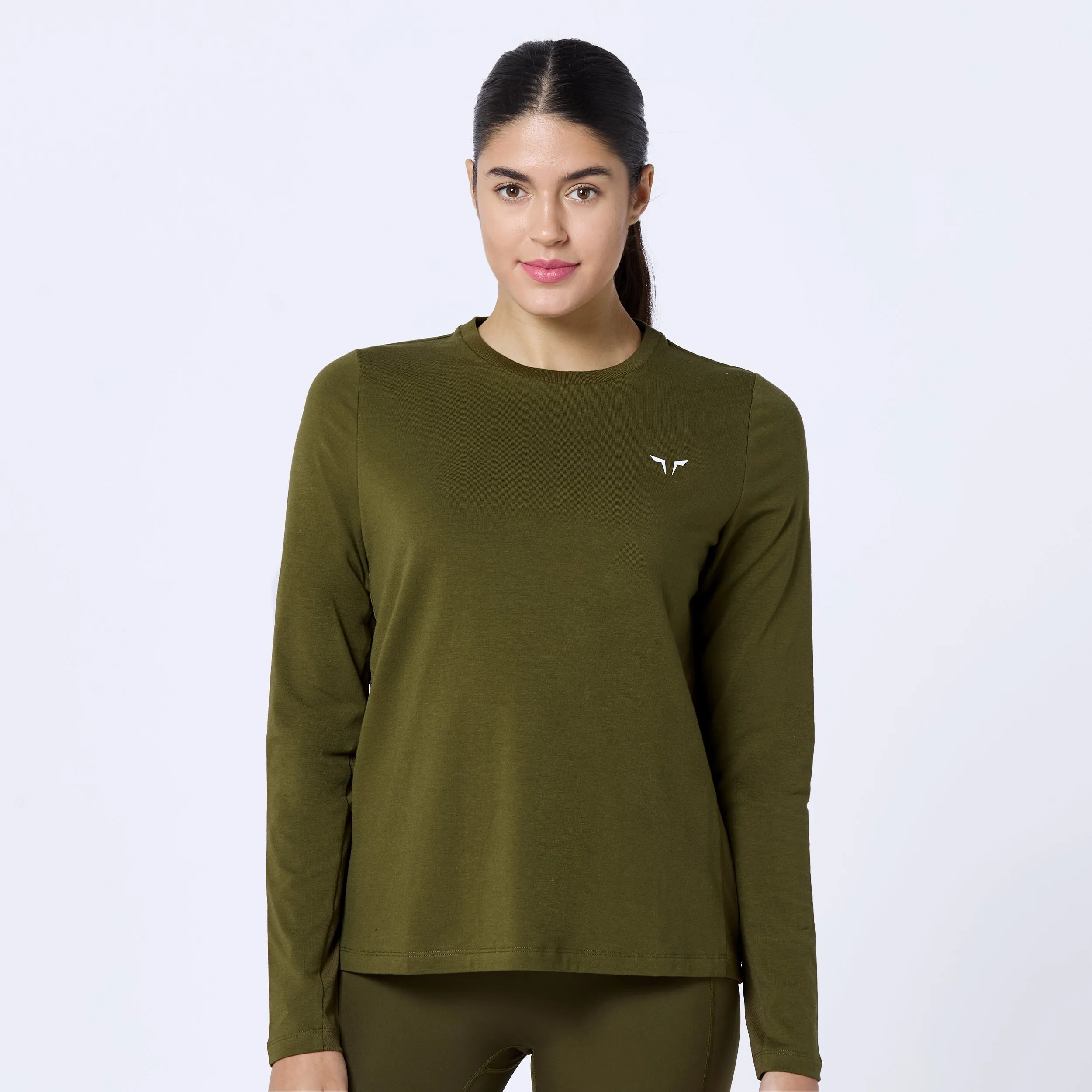 Essential Full Sleeves Tee - Dark Olive