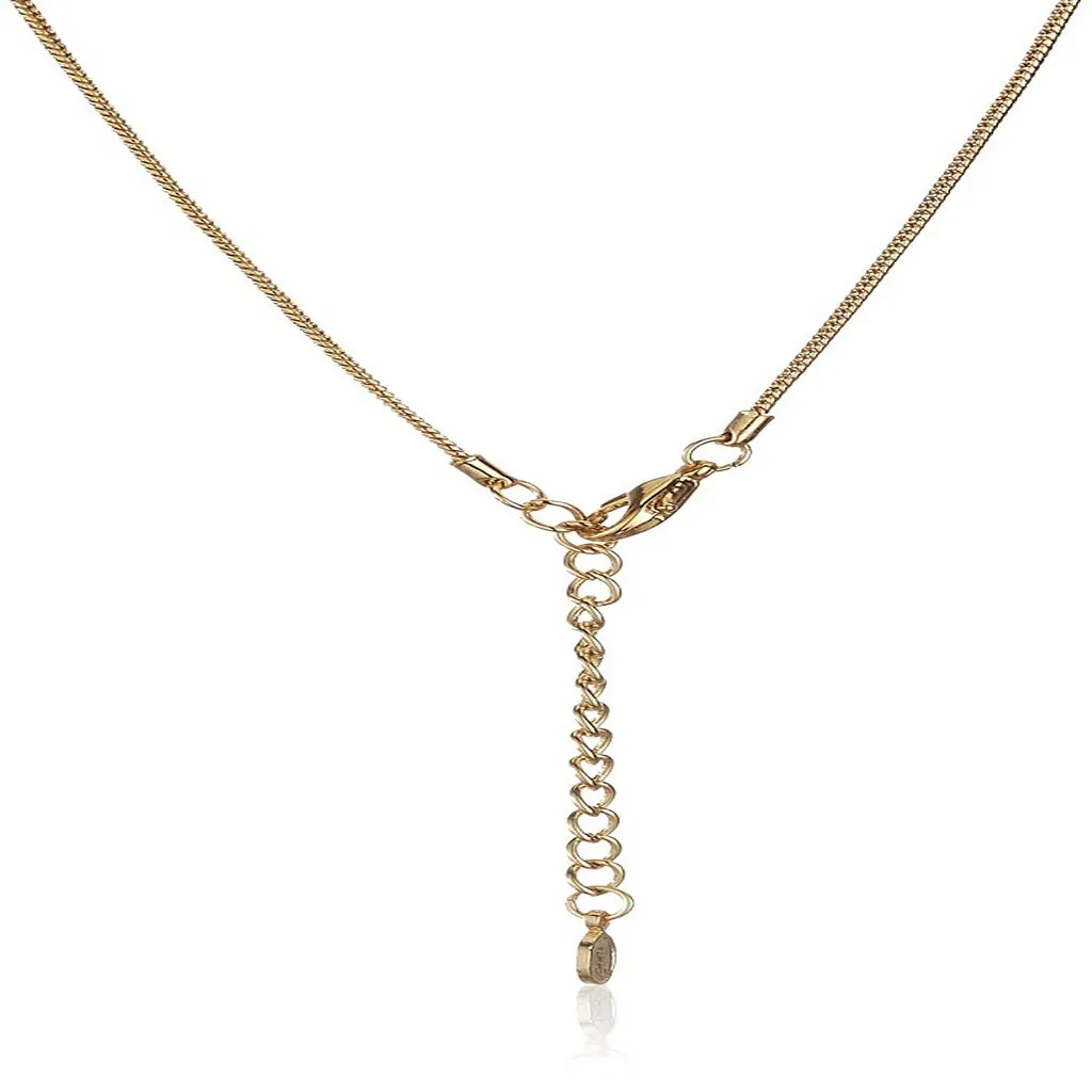 Estele Elegant pearl and American diamond fancy shaped Pendant Set for Women