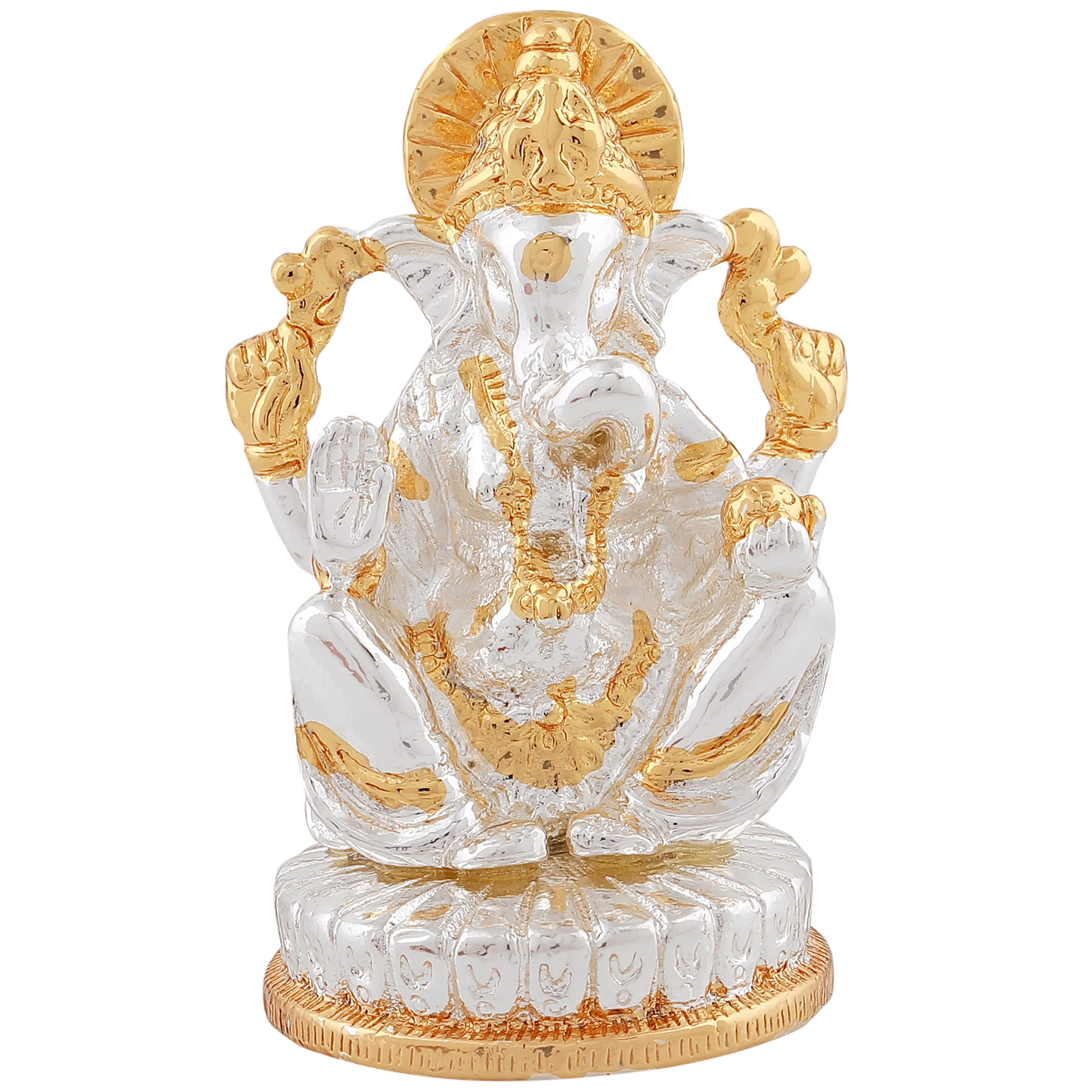 Estele Gold & Rhodium Plated Lord Ganesh Idol (2TN) 30T