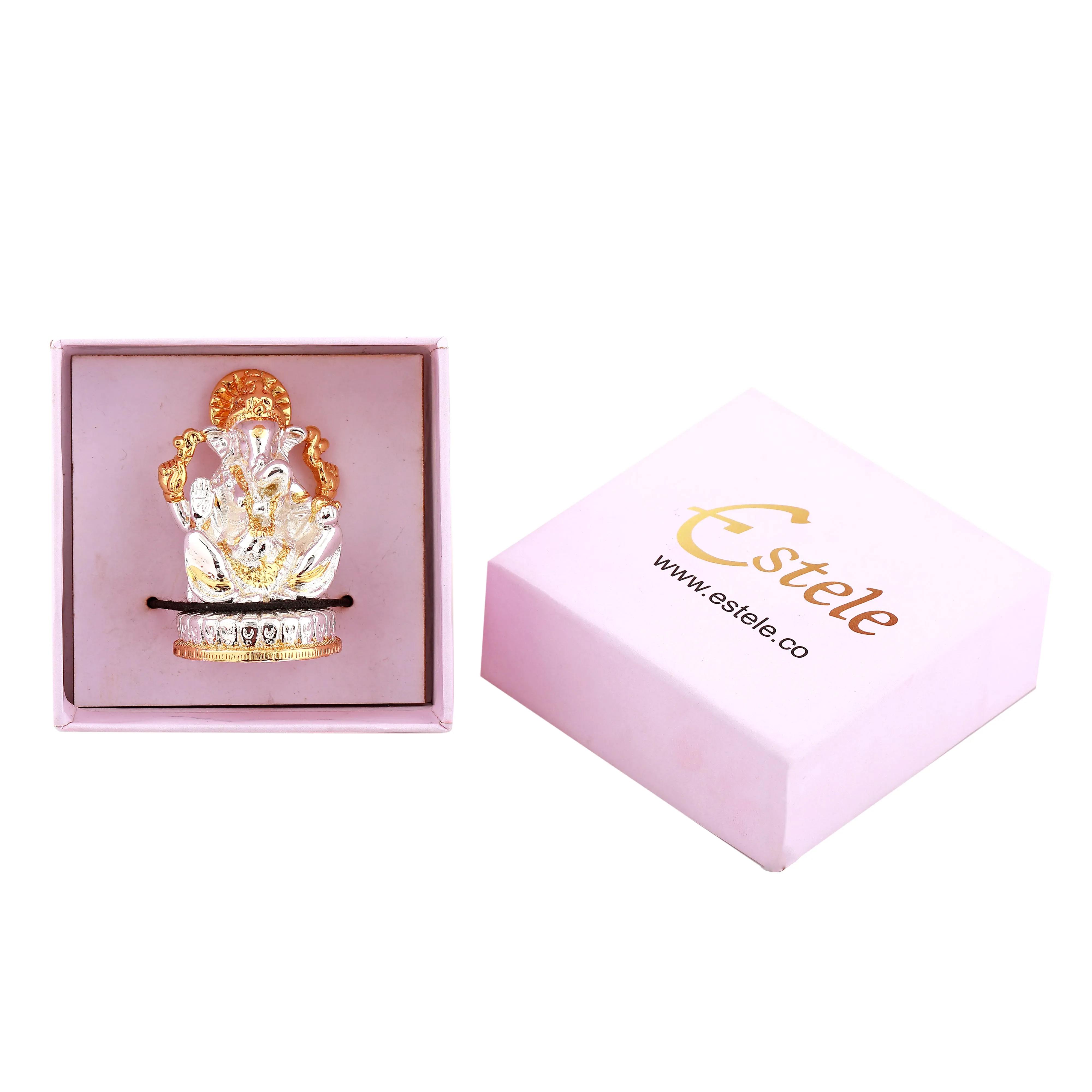 Estele Gold & Rhodium Plated Lord Ganesh Idol (2TN) 30T