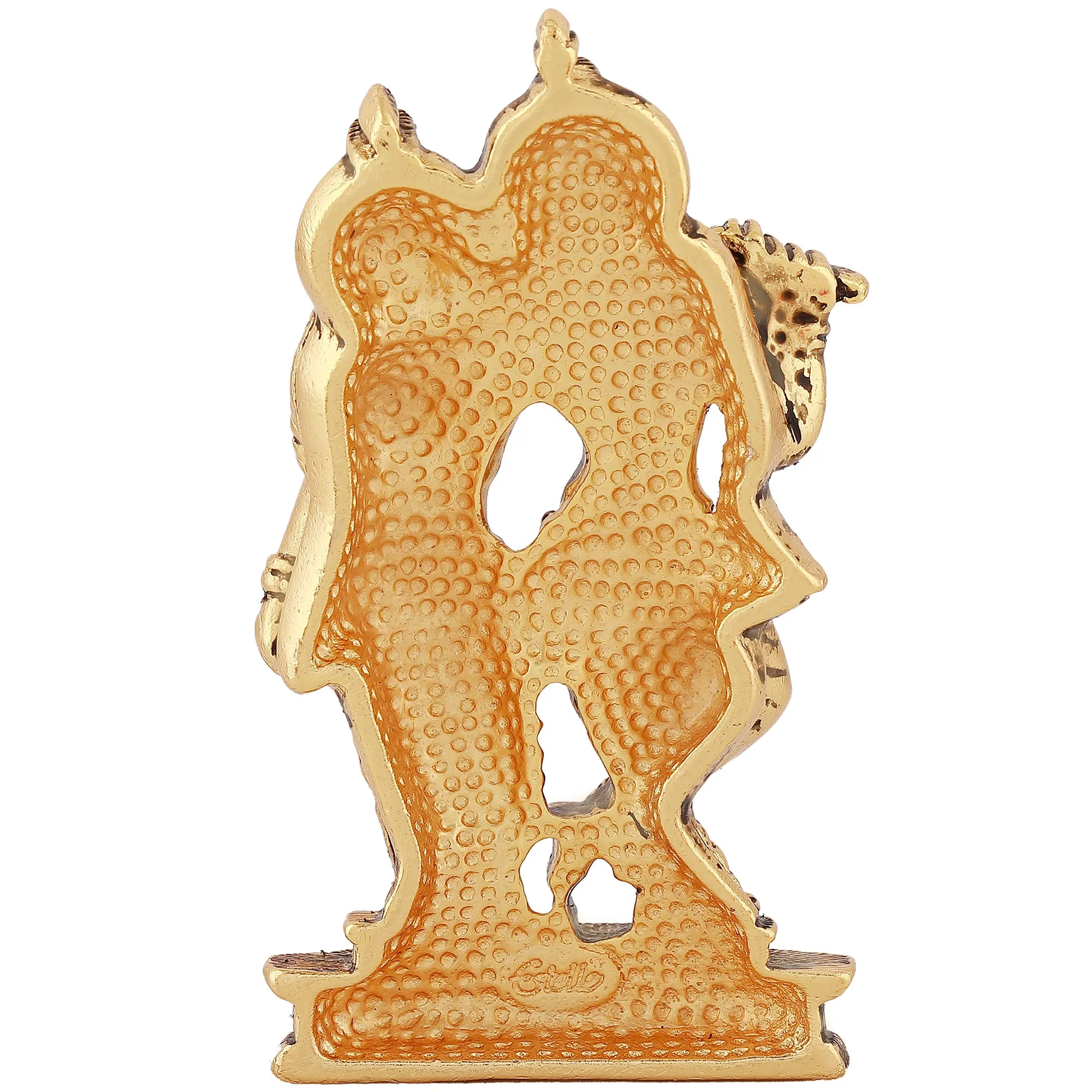 Estele Gold Plated Antique Devotional Shree Radha Krishna Idol for Home/Car Decor.