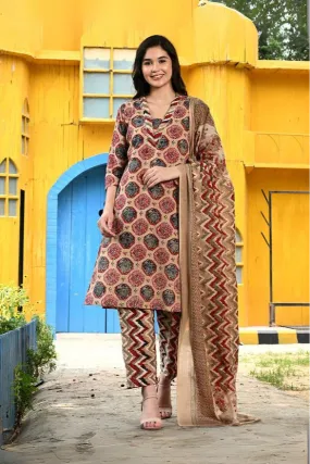 Ethnic Kurta Pant Dupatta Set