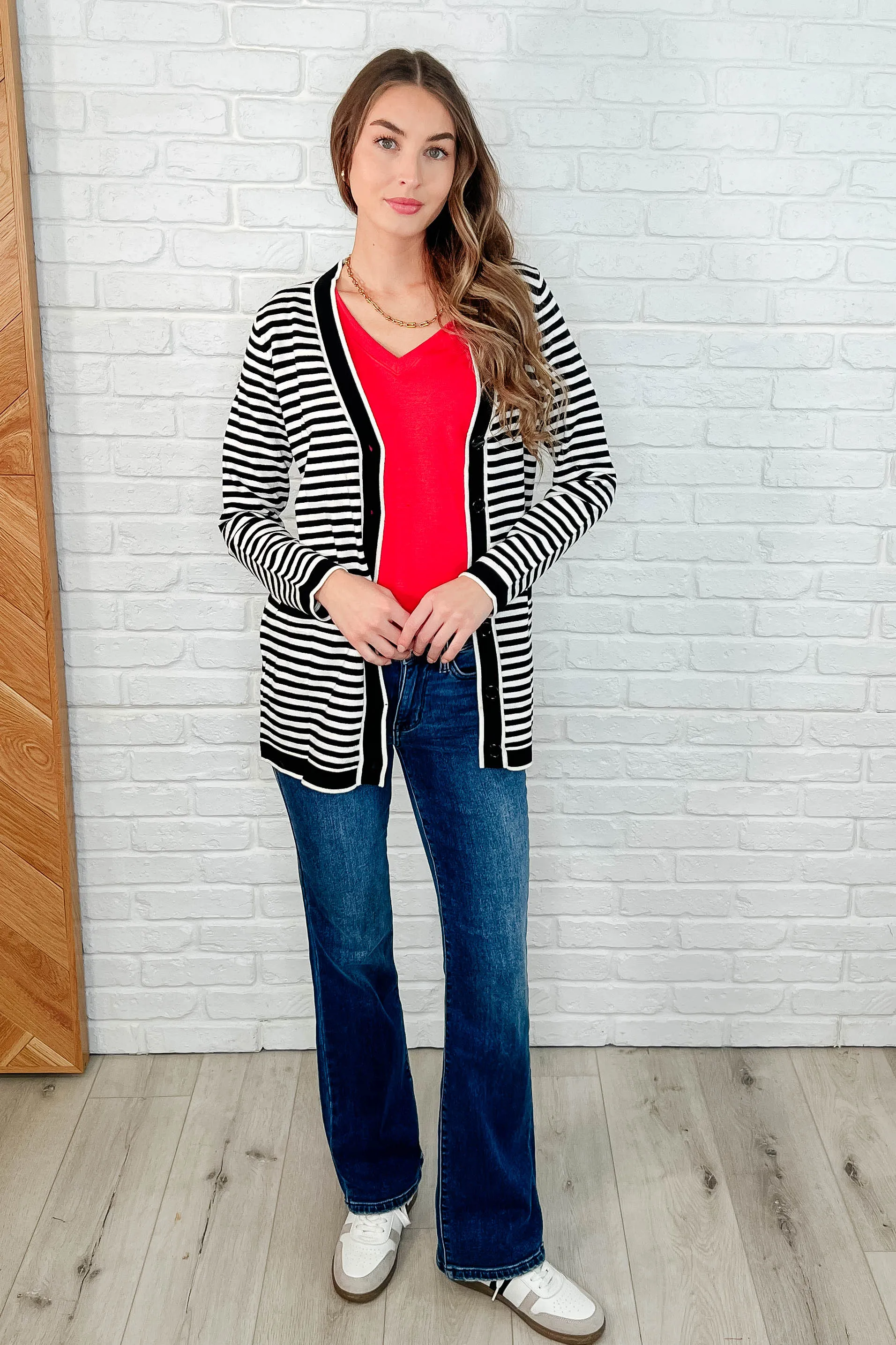 Every Outfit Basic V-Neck Top in Ruby