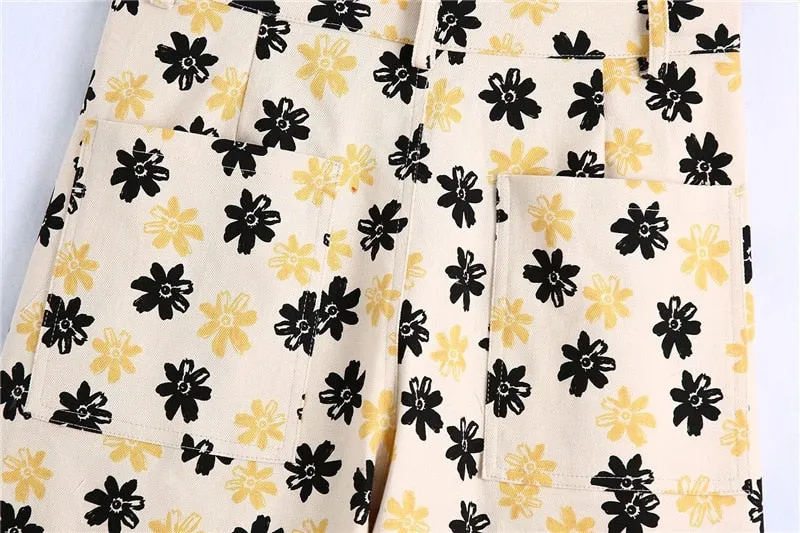 FLORAL STRAIGHT JEANS