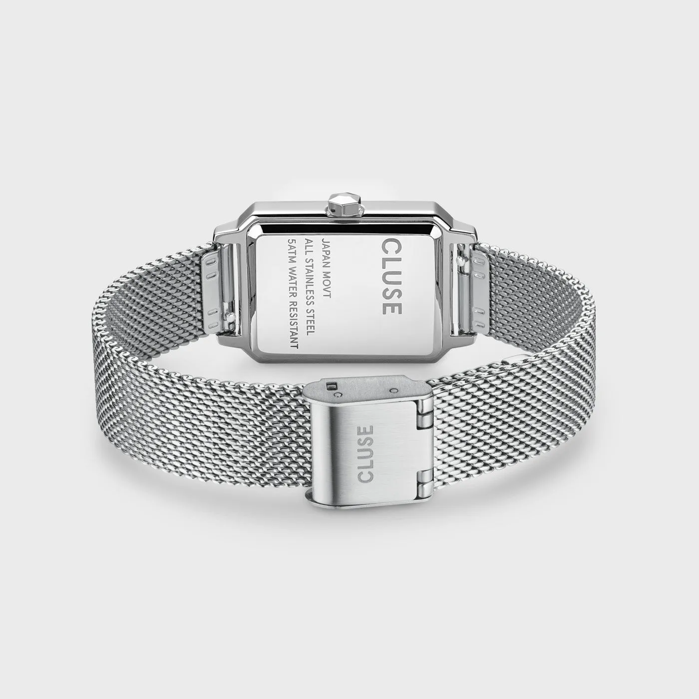 Fluette Watch Mesh White, Silver Colour