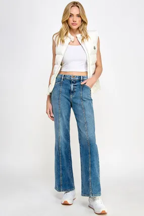 HIGH RISE COMFORT STRETCH WIDE LEG W CENTER SEAM    /  SP-P12730