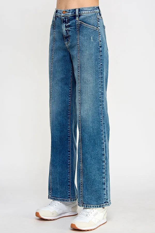 HIGH RISE COMFORT STRETCH WIDE LEG W CENTER SEAM    /  SP-P12730