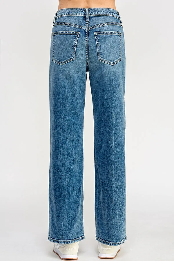 HIGH RISE COMFORT STRETCH WIDE LEG W CENTER SEAM    /  SP-P12730