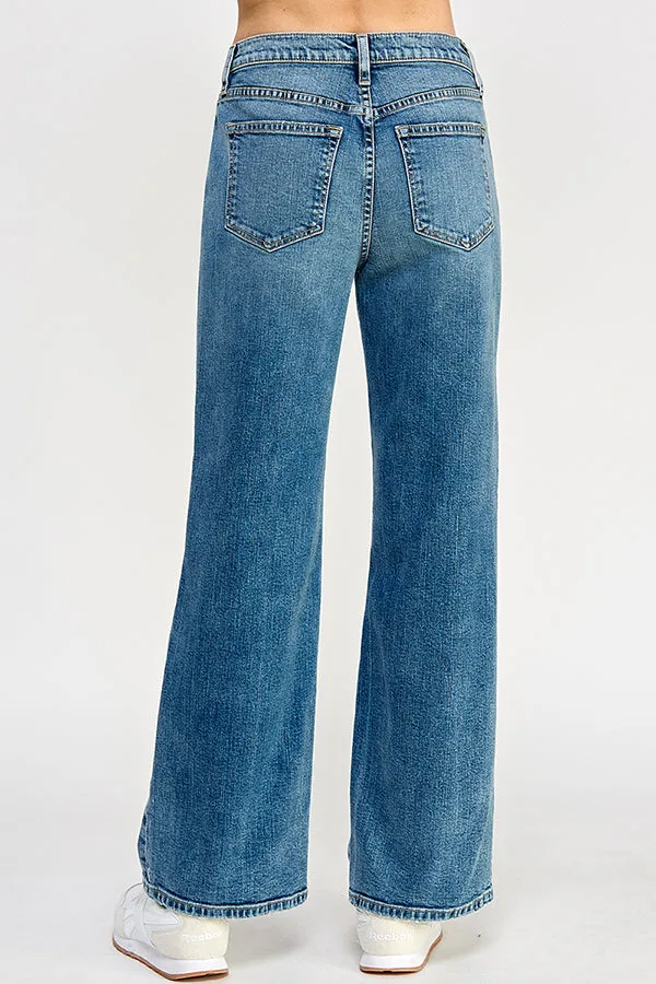HIGH RISE COMFORT STRETCH WIDE LEG W CENTER SEAM    /  SP-P12730