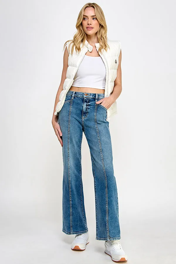 HIGH RISE COMFORT STRETCH WIDE LEG W CENTER SEAM    /  SP-P12730