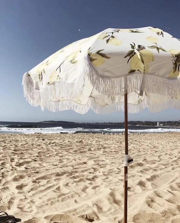 Holiday Beach Umbrella - VINTAGE LEMONS
