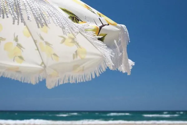 Holiday Beach Umbrella - VINTAGE LEMONS