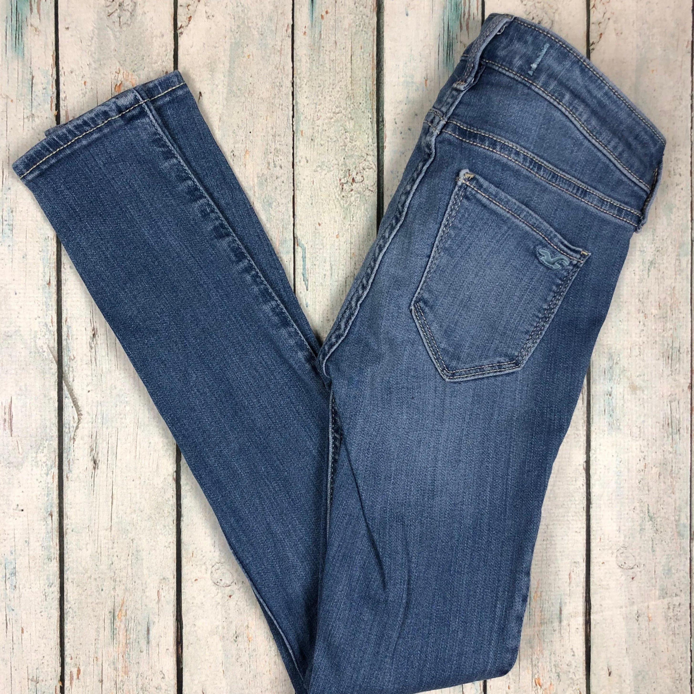 Hollister 'Low Rise Jean Jegging' Vintage Wash Jeans  - Size 23/26