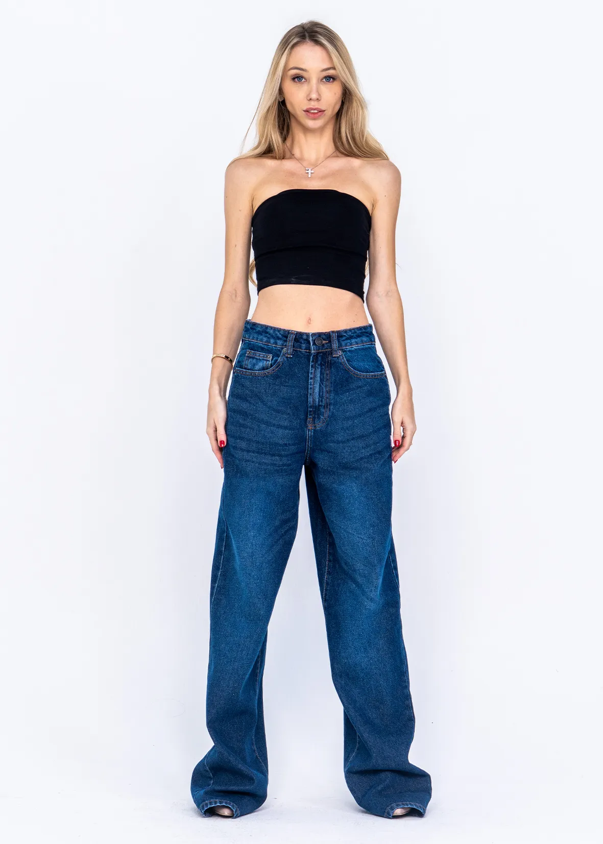 Indigo Wide Leg Jeans